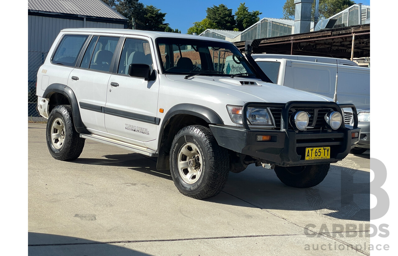 6/2001 Nissan Patrol ST (4x4) GU II 4d Wagon White 3.0L