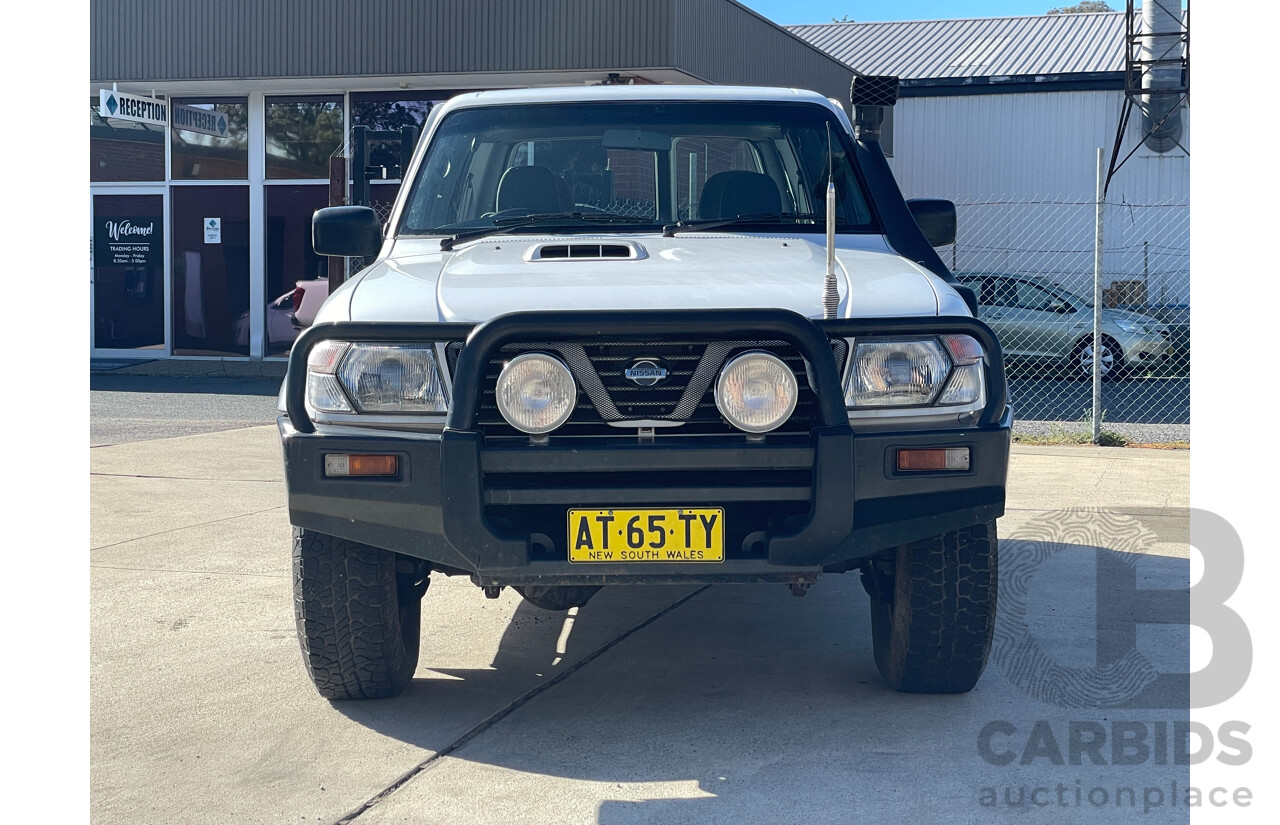 6/2001 Nissan Patrol ST (4x4) GU II 4d Wagon White 3.0L