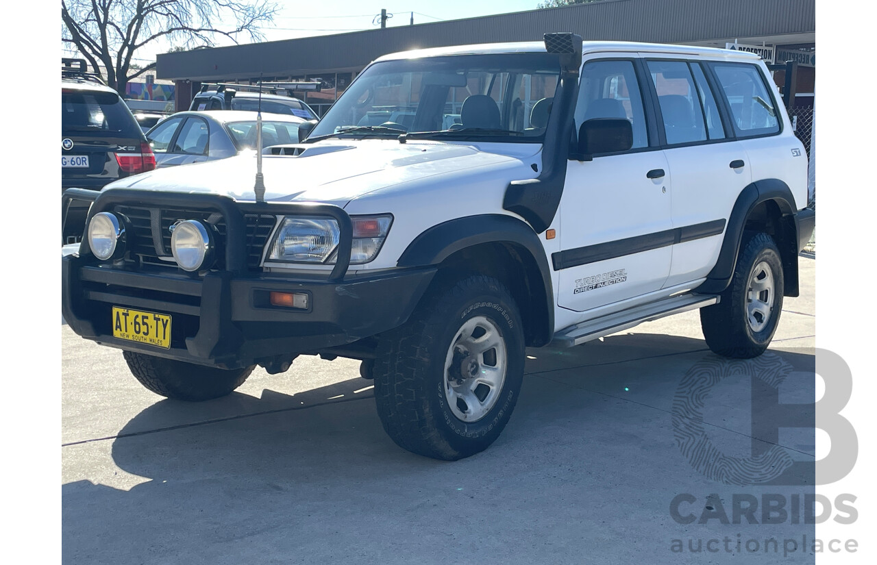 6/2001 Nissan Patrol ST (4x4) GU II 4d Wagon White 3.0L