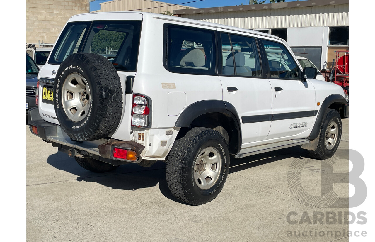 6/2001 Nissan Patrol ST (4x4) GU II 4d Wagon White 3.0L