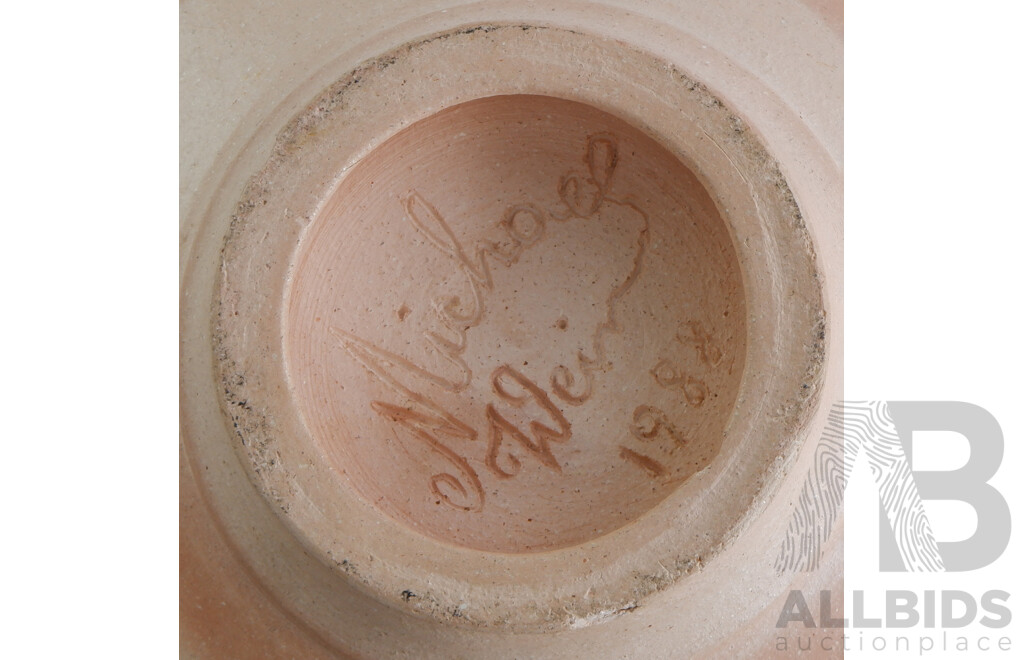 Hand Made Studio Pottery Piece by Michael Wein, Signed to Base