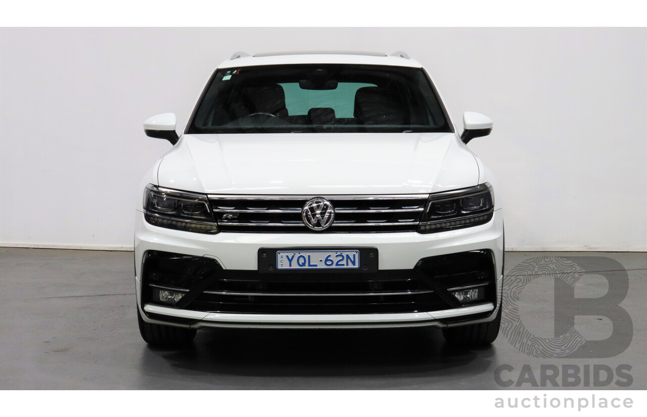 1/2018 Volkswagen Tiguan 162 TSI R-Line (4x4) 5NA 4d Wagon White 2.0L Turbo