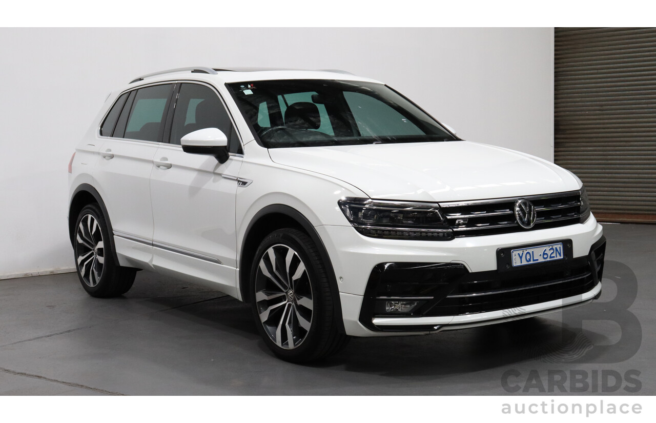 1/2018 Volkswagen Tiguan 162 TSI R-Line (4x4) 5NA 4d Wagon White 2.0L Turbo