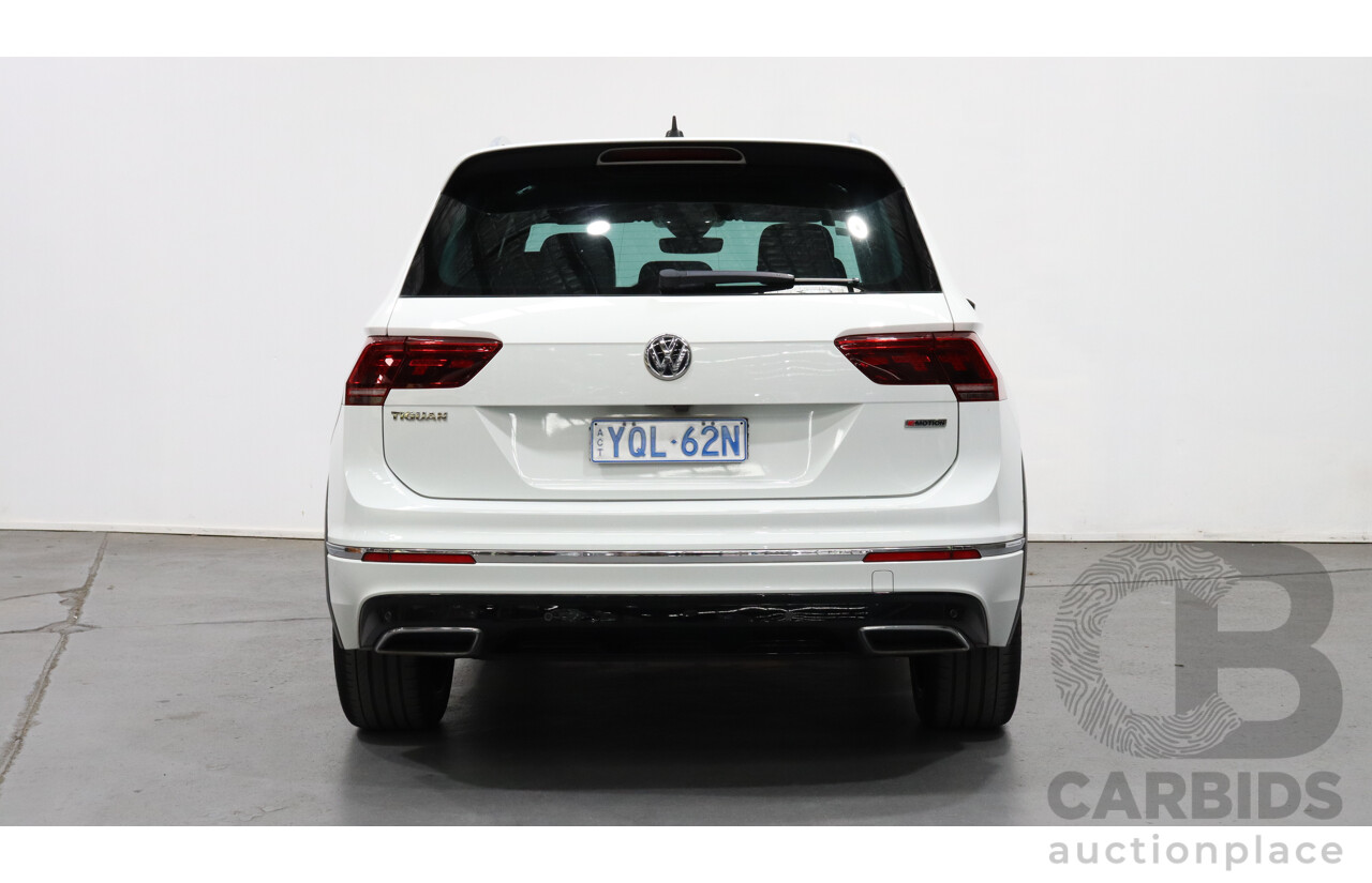 1/2018 Volkswagen Tiguan 162 TSI R-Line (4x4) 5NA 4d Wagon White 2.0L Turbo