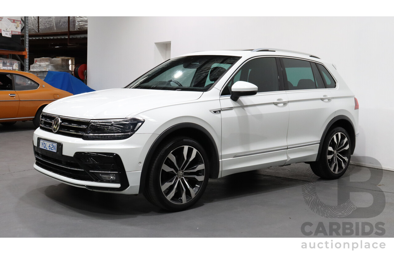 1/2018 Volkswagen Tiguan 162 TSI R-Line (4x4) 5NA 4d Wagon White 2.0L Turbo