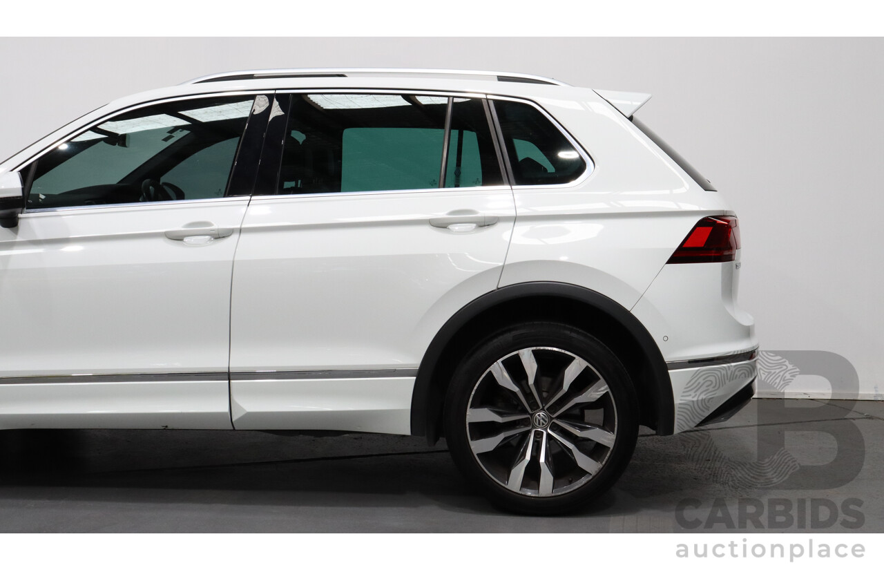 1/2018 Volkswagen Tiguan 162 TSI R-Line (4x4) 5NA 4d Wagon White 2.0L Turbo