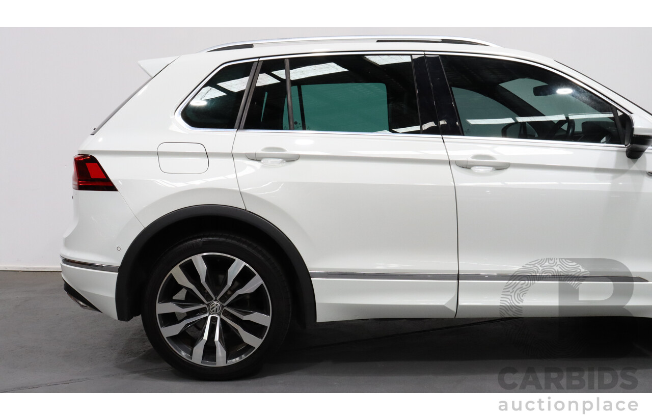 1/2018 Volkswagen Tiguan 162 TSI R-Line (4x4) 5NA 4d Wagon White 2.0L Turbo