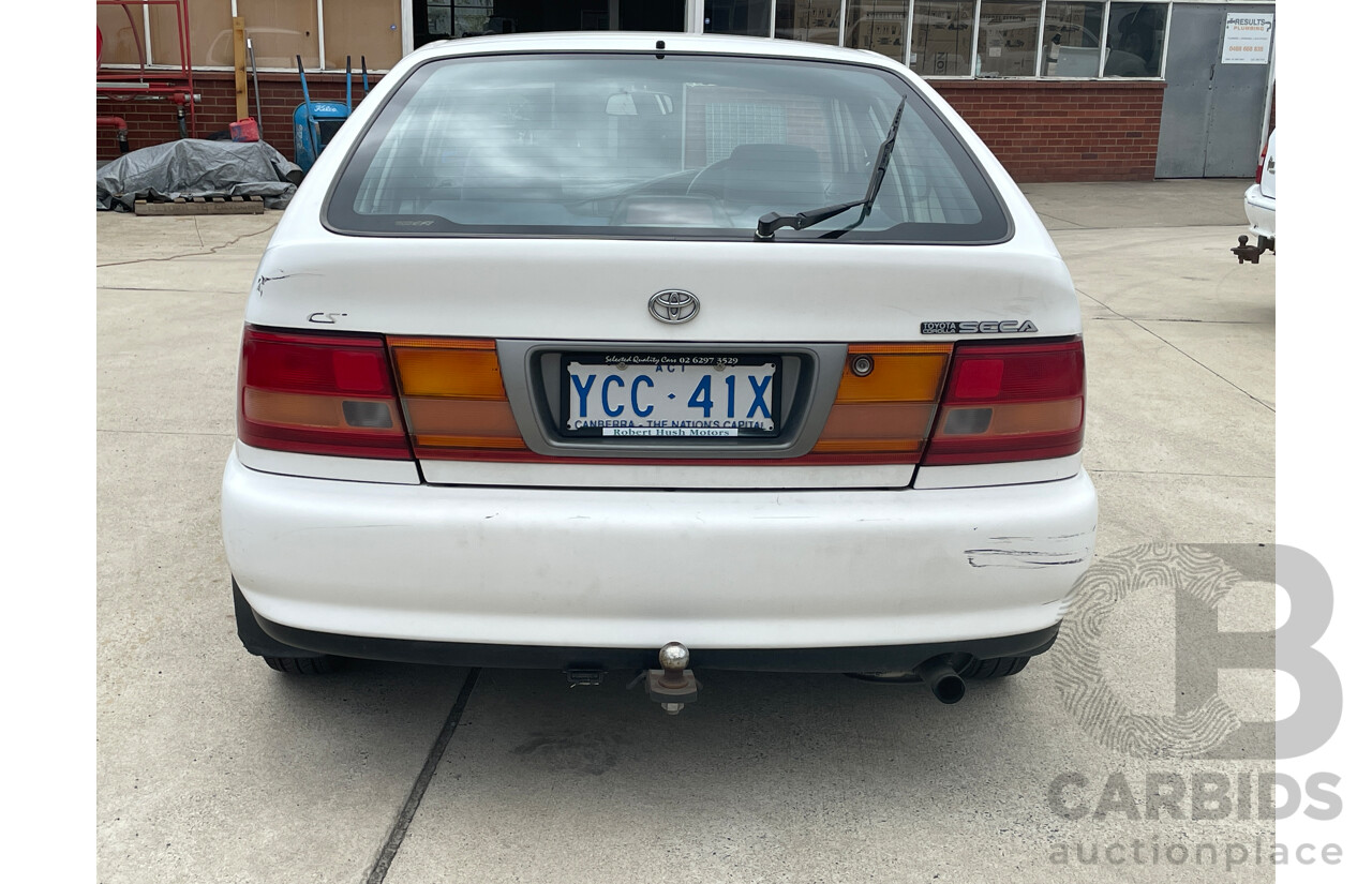 11/1998 Toyota Corolla CSi SECA AE101R 5d Liftback White 1.6L