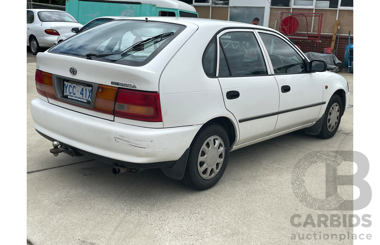 11/1998 Toyota Corolla CSi SECA AE101R 5d Liftback White 1.6L