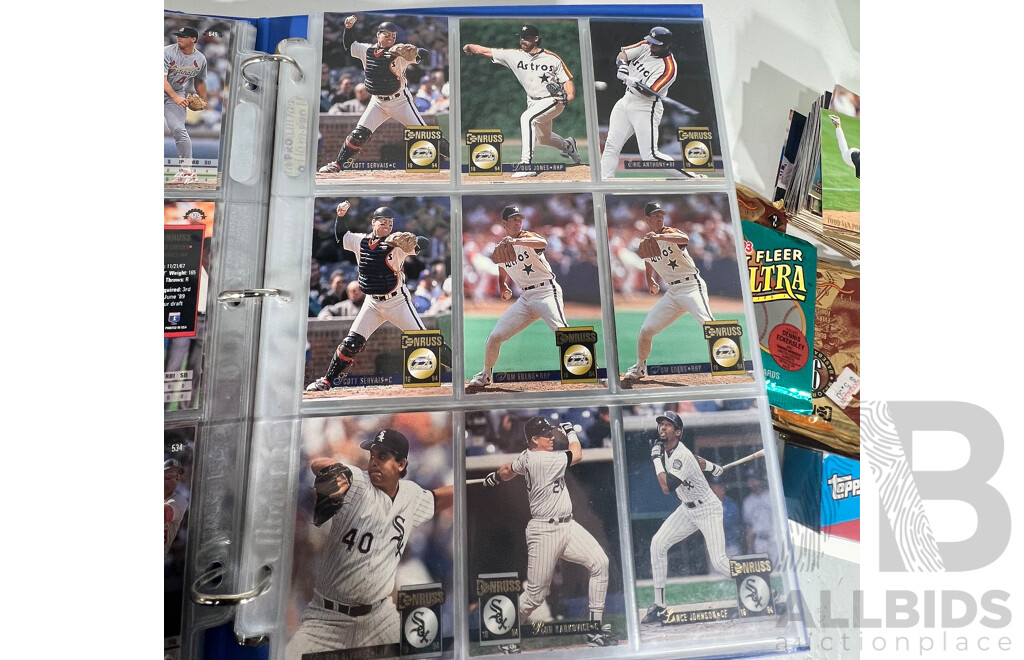 Lot of Assorted Baseball Collector Cards Including Packets of Sealed Don Russ Special Edition