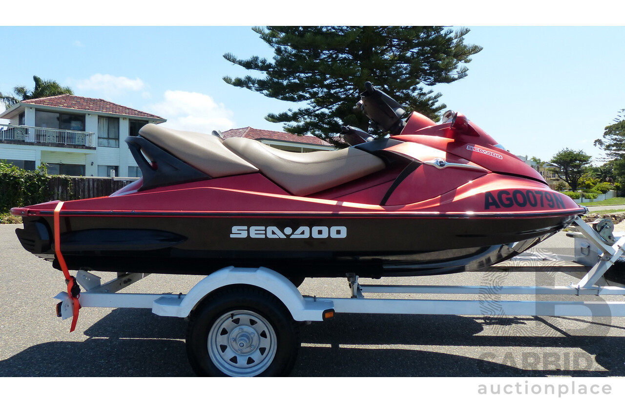 05/2005 Sea-Doo RXP 4-TEC Supercharged & 02/2004 Sea-Doo GTX 4-TEC Supercharged on 01/2012 Homemade Tandem Jet Ski Trailer