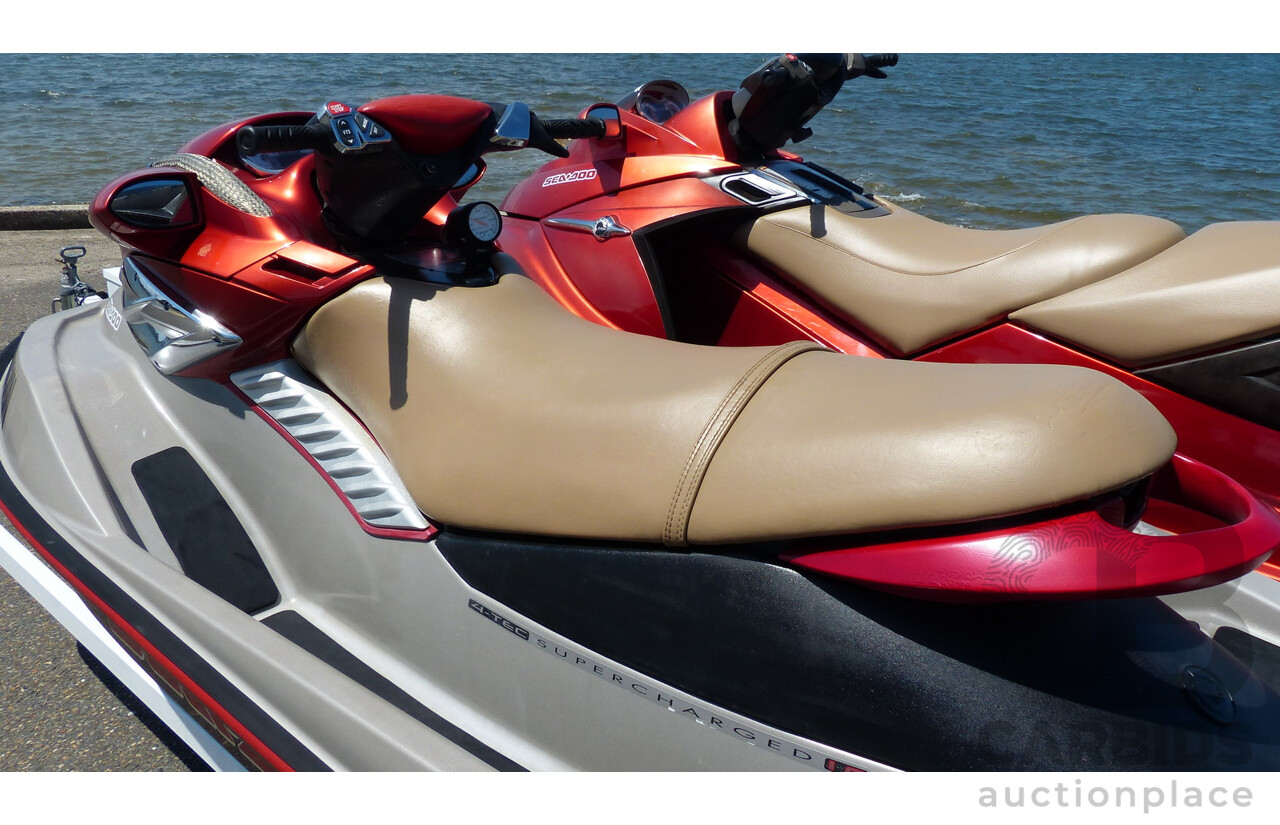 05/2005 Sea-Doo RXP 4-TEC Supercharged & 02/2004 Sea-Doo GTX 4-TEC Supercharged on 01/2012 Homemade Tandem Jet Ski Trailer