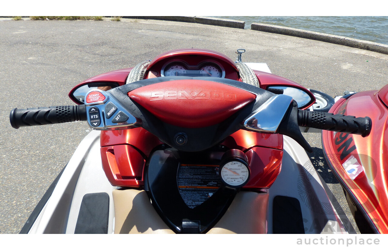 05/2005 Sea-Doo RXP 4-TEC Supercharged & 02/2004 Sea-Doo GTX 4-TEC Supercharged on 01/2012 Homemade Tandem Jet Ski Trailer