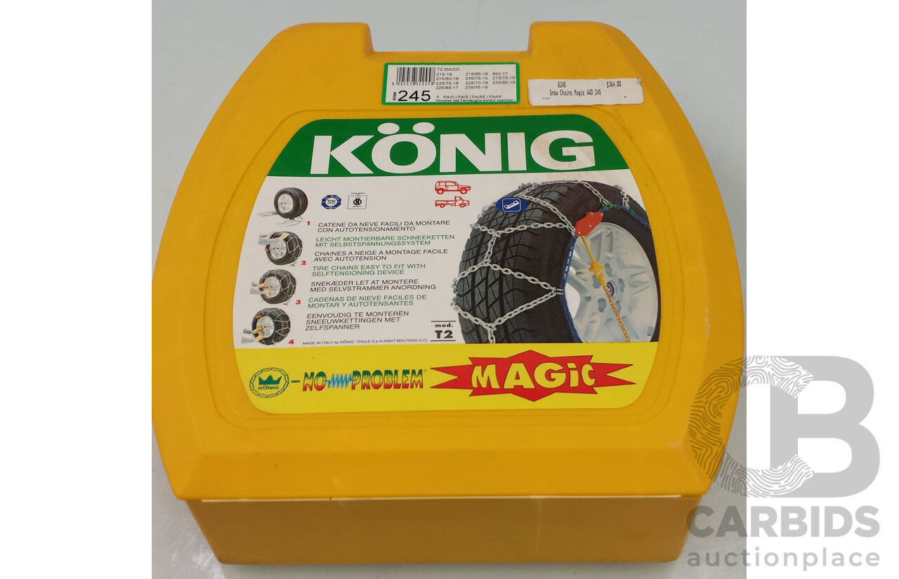 Konig Snow Chains - One Pair of Two - New