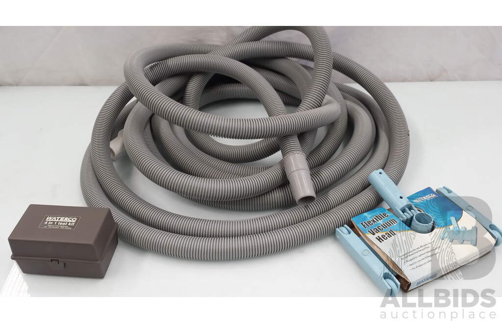 Waterco Pool Cleaner Flexible Vacuum Head With Hose and Water Test Kit