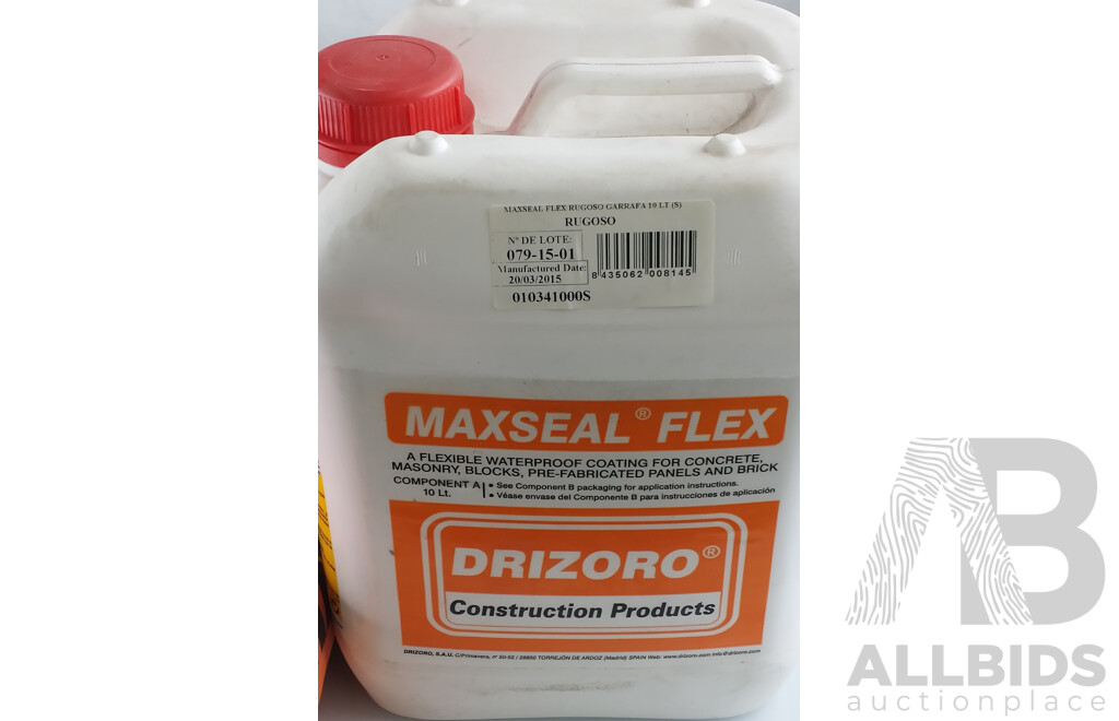 Drizoro MAXSEAL Flex - Flexible Waterproof Coating Kit Powder & Liquid (2 Parts) - New