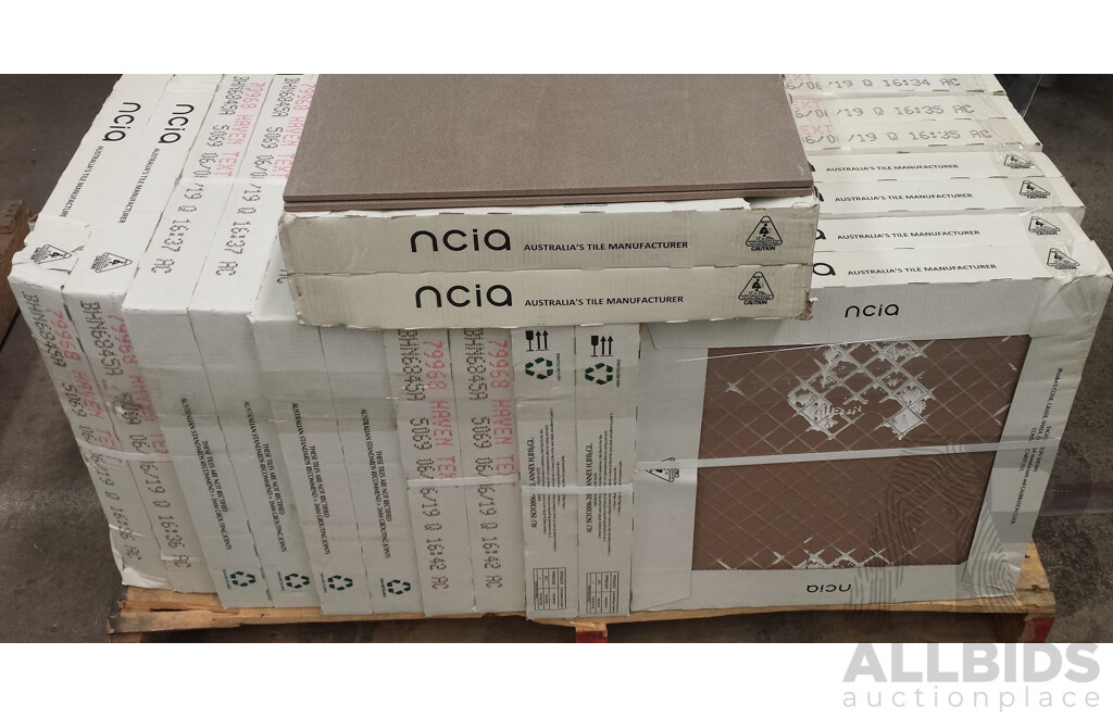 NCIA Textured Floor Tiles(450mm X 450mm) Matte Latte - 38.34 Square Meters - Brand New