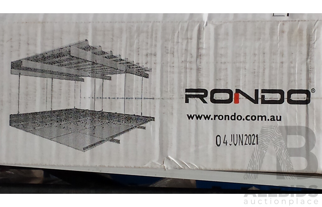 Rondo Duo 1 and Duo 5 Steel Wall Angle Trim Exposed Ceiling Grids - Lot of Two Packs - Brand New