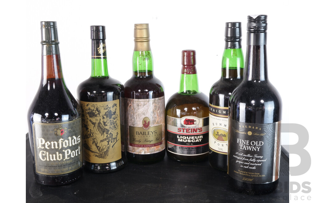 Collection of Six Bottles of Port