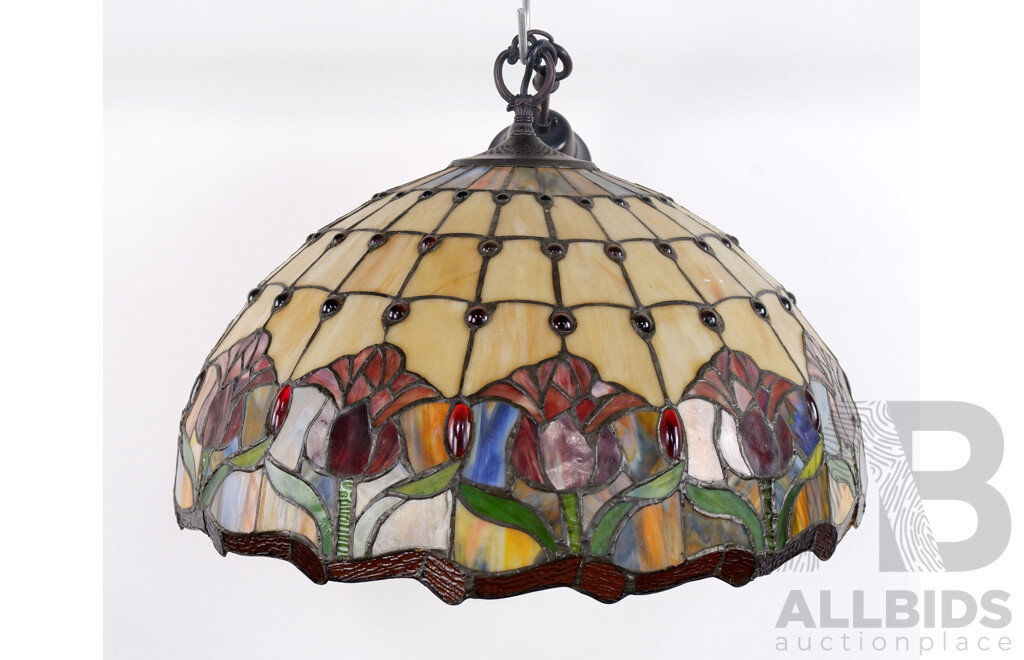 Tiffany Style Light Fitting with Tulips