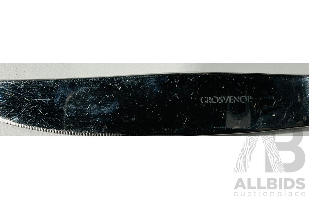 Quantity of Grosvenor Cutlery in Original Wooden Velvet Lined Box