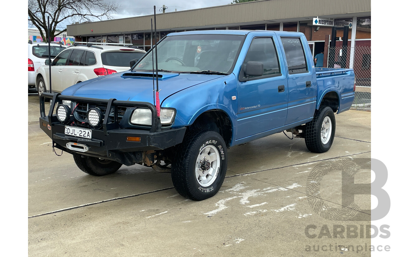 6/2002 Holden Rodeo LX (4x4) TFR9 MY02 Crew Cab P/Up Blue 3.0L