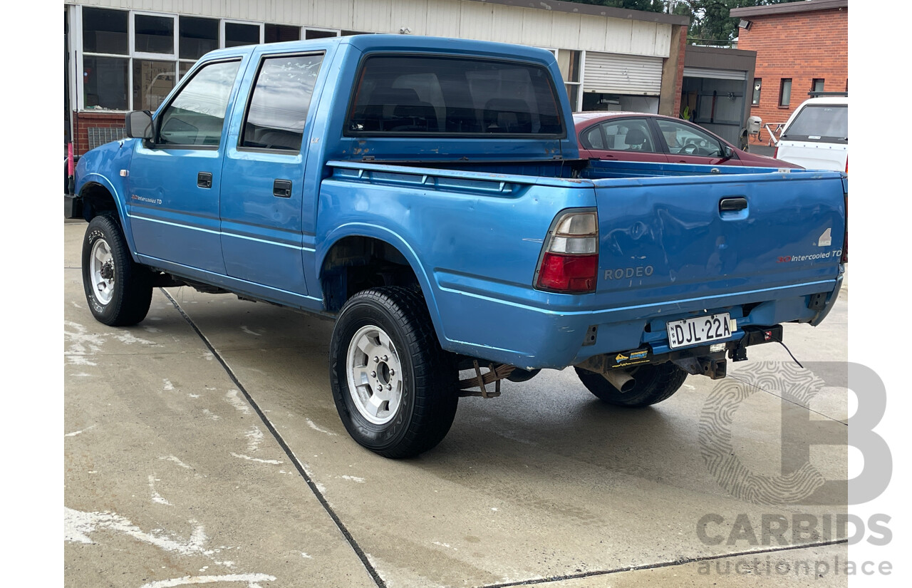 6/2002 Holden Rodeo LX (4x4) TFR9 MY02 Crew Cab P/Up Blue 3.0L