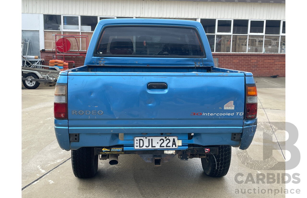 6/2002 Holden Rodeo LX (4x4) TFR9 MY02 Crew Cab P/Up Blue 3.0L