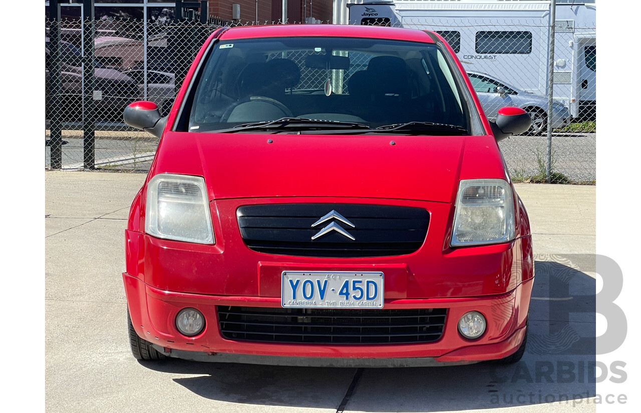 8/2007 Citroen C2 VTR MY06 3d Hatchback Red 1.6L