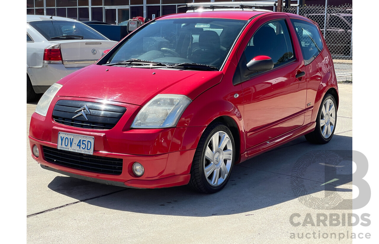 8/2007 Citroen C2 VTR MY06 3d Hatchback Red 1.6L