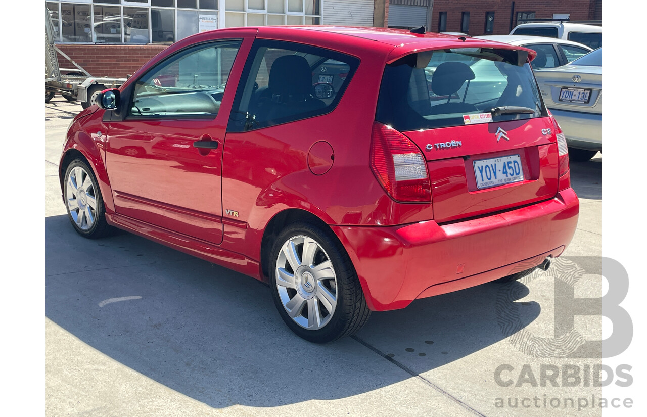 8/2007 Citroen C2 VTR MY06 3d Hatchback Red 1.6L