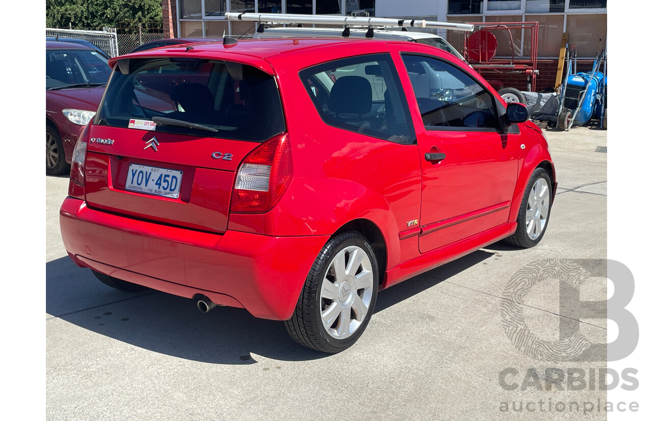 8/2007 Citroen C2 VTR MY06 3d Hatchback Red 1.6L