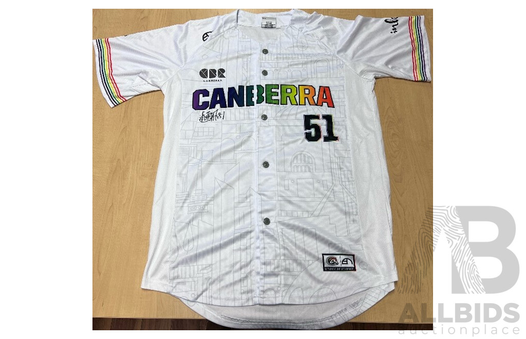 Canberra Cavalry 2022/23 Pride Jersey - Game Worn & Signed by #51 Yuhi Sako