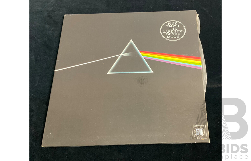 Pink Floyd, The Dark Side of the Moon, Gatefold, Vinyl LP Record and Poster 