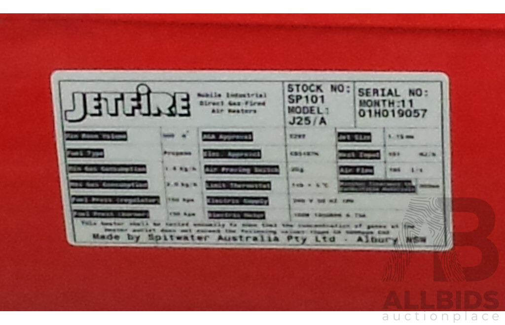 Jetfire J25/A Gas Space Heater