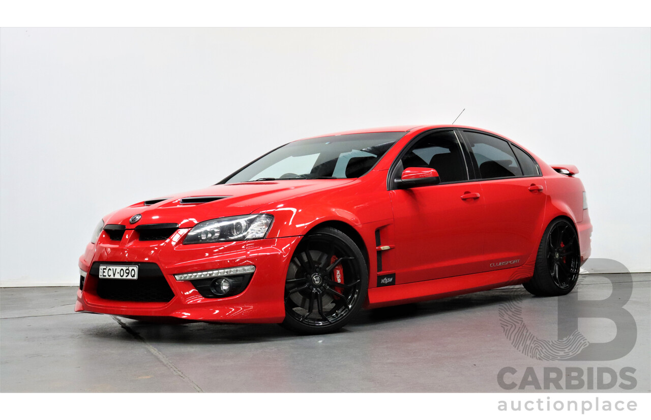 2/2011 Holden HSV Clubsport R8 E3 4d Sedan Red 6.2L V8