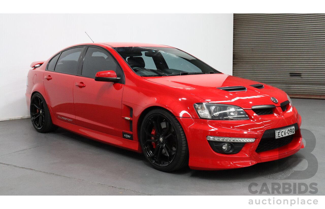 2/2011 Holden HSV Clubsport R8 E3 4d Sedan Red 6.2L V8