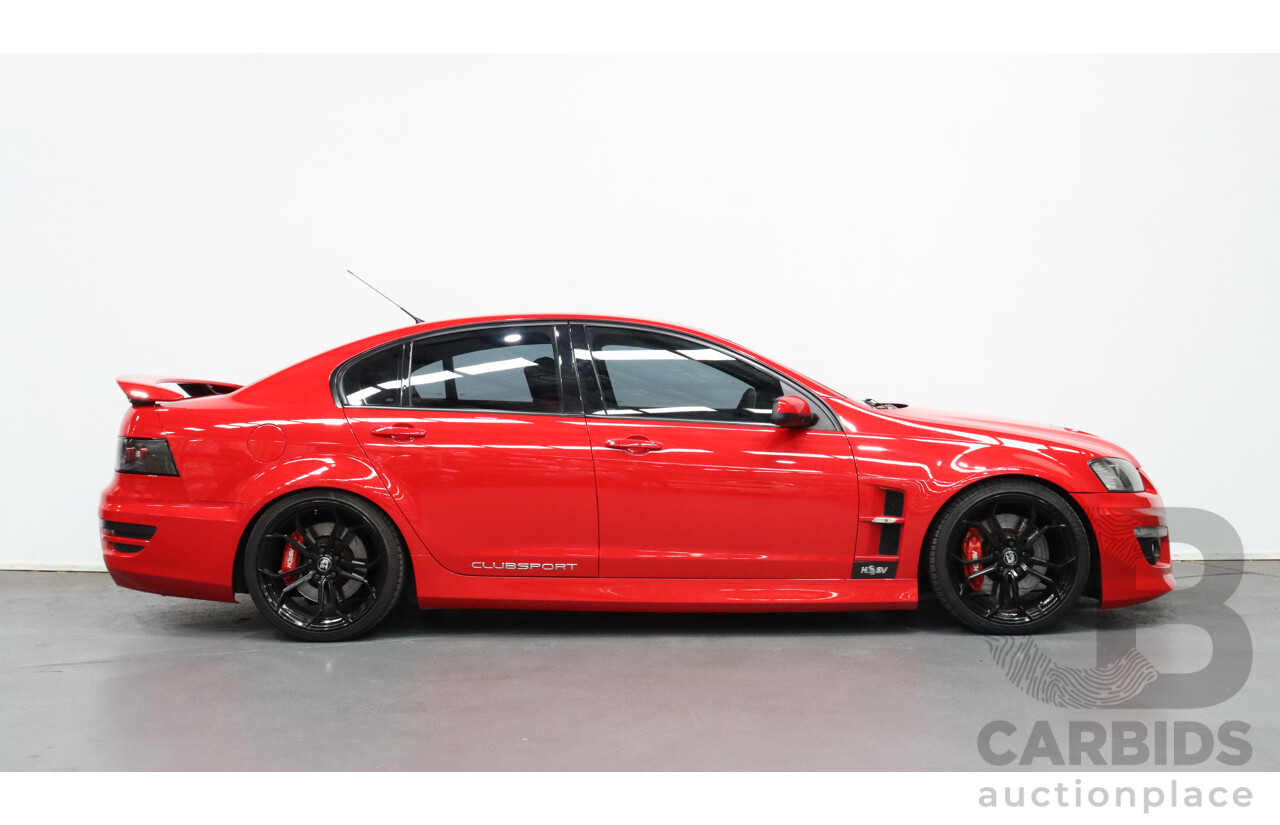 2/2011 Holden HSV Clubsport R8 E3 4d Sedan Red 6.2L V8