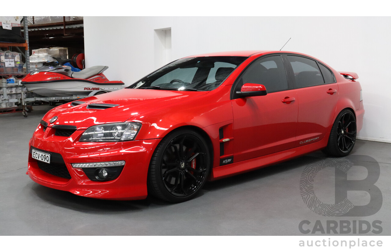 2/2011 Holden HSV Clubsport R8 E3 4d Sedan Red 6.2L V8