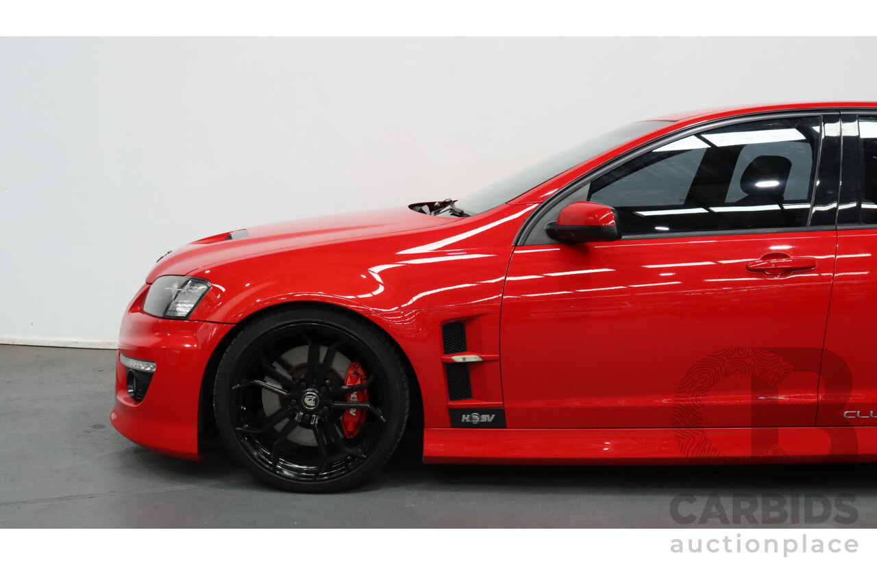 2/2011 Holden HSV Clubsport R8 E3 4d Sedan Red 6.2L V8