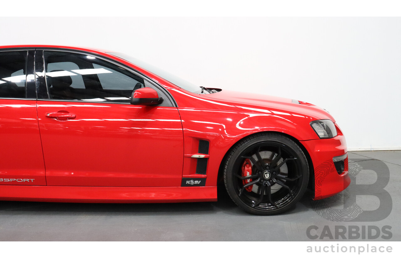 2/2011 Holden HSV Clubsport R8 E3 4d Sedan Red 6.2L V8