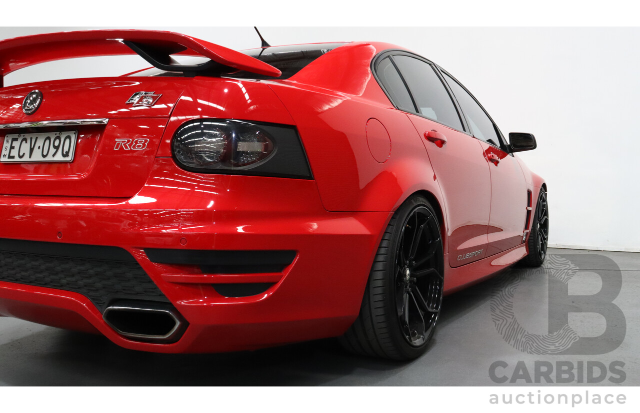 2/2011 Holden HSV Clubsport R8 E3 4d Sedan Red 6.2L V8