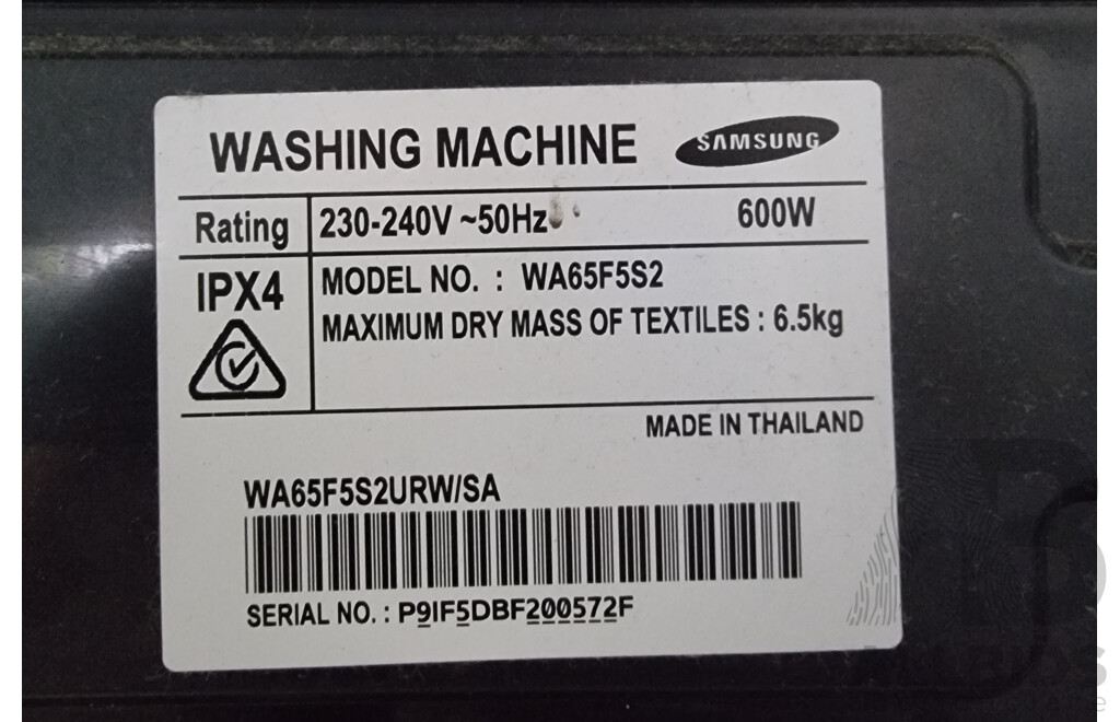 Samsung WA65F5S2URW/SA Top Loading 6.5kg Washing Machine