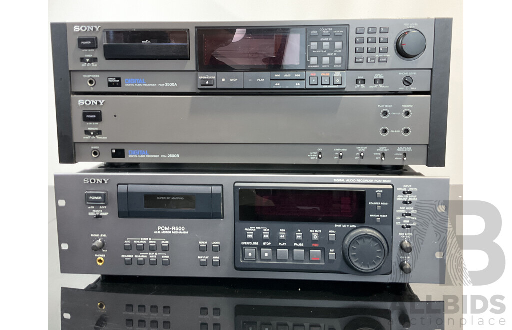 Sony Digital Audio Recorder PCM R500 and a PCM-2500RA