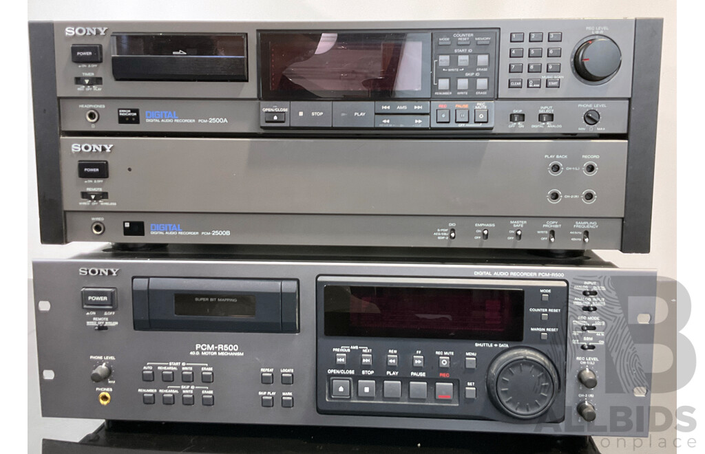 Sony Digital Audio Recorder PCM R500 and a PCM-2500RA