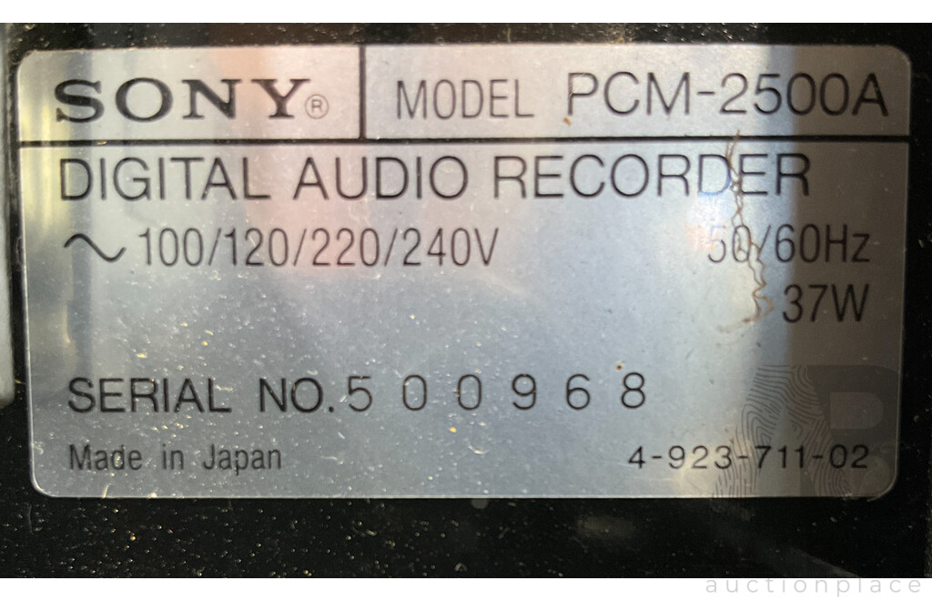 Sony Digital Audio Recorder PCM R500 and a PCM-2500RA