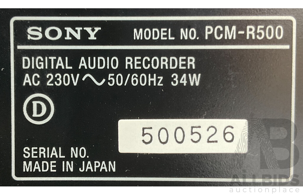 Sony Digital Audio Recorder PCM R500 and a PCM-2500RA