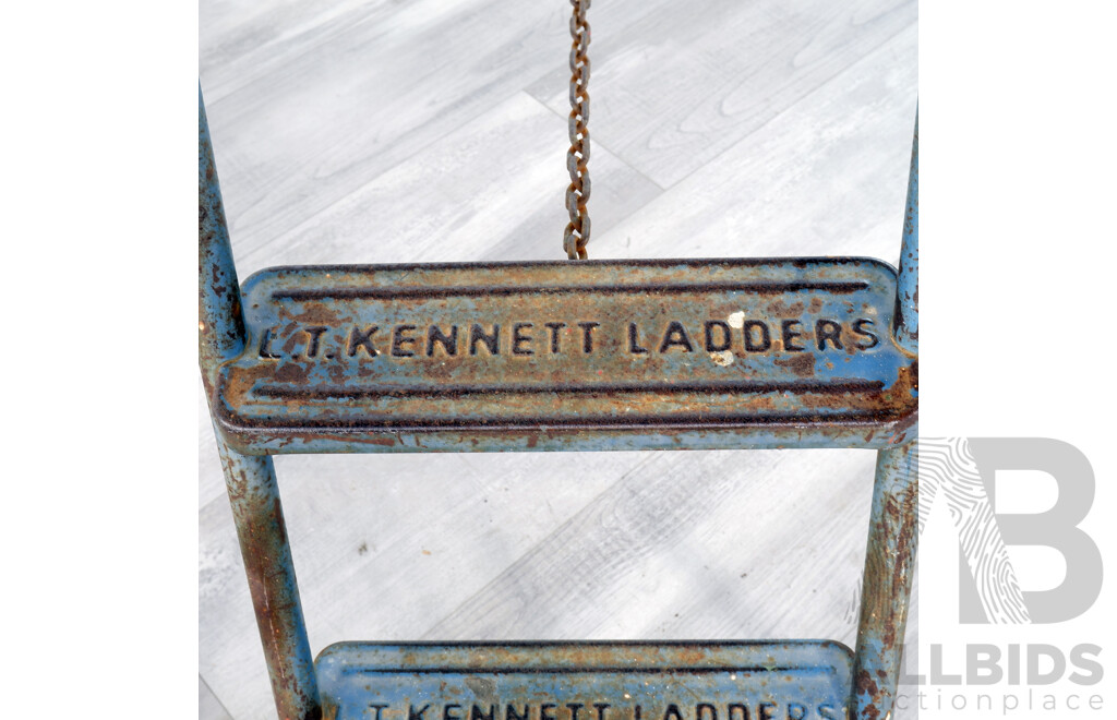 Vintage Metal Step Ladder