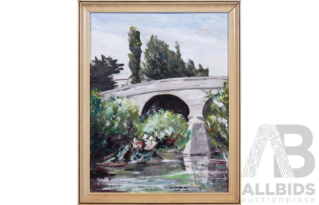 Darrel Keep, Richmond Bridge, Acrylic on Canvasboard, 45 x 34 cm