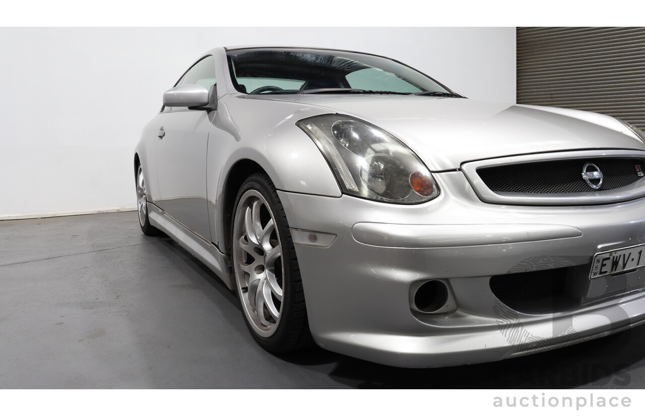 2/2005 Nissan Skyline V35 350 GT 2d Coupe Silver 3.5L V6